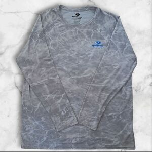 Mossy Oak Fishing Long Sleeve‎ Shirt Men's XL/XG Water Camo Polyester Spandex